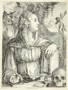 Skruszona Maria Magdalena autorstwa Jacob Matham