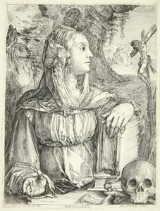 Skruszona Maria Magdalena autorstwa Jacob Matham