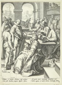 Syn marnotrawny otrzymuje swoje dziedzictwo autorstwa Jacob Matham