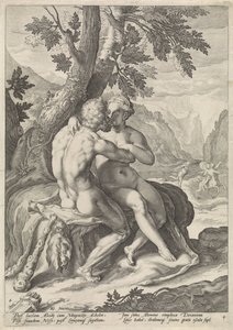Herkules i Deianira Loves of the Gods (tytuł serii) autorstwa Jacob Matham