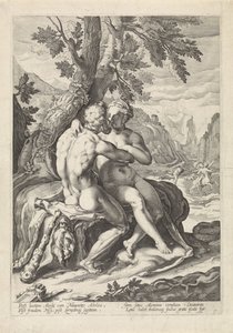 Herkules w Deianira autorstwa Jacob Matham
