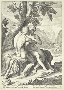 Herkules i Dejanira autorstwa Jacob Matham