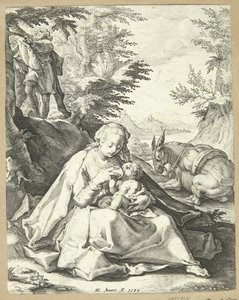 Odpocznij w locie z Egiptu autorstwa Jacob Matham