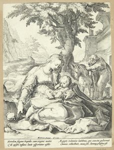 Odpocznij w locie z Egiptu autorstwa Jacob Matham