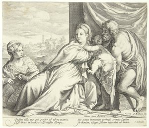 Madonna z Dzieciątkiem ze św. Janem Chrzcicielem i św. Katarzyną autorstwa Jacob Matham