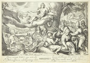 Południe, czas Phoebus autorstwa Jacob Matham