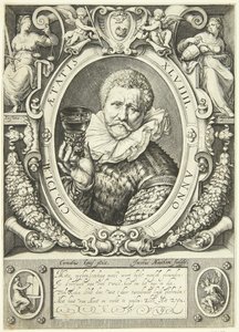 Portret Vincenta Jacobsza. Coster autorstwa Jacob Matham