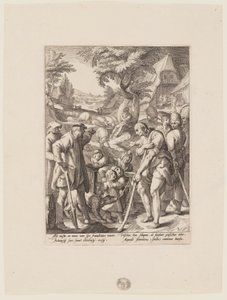Skrucha syna marnotrawnego, z Historii syna marnotrawnego autorstwa Jacob Matham