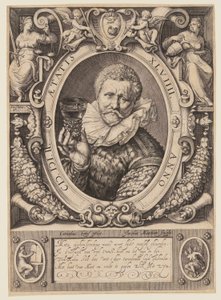 Vincent Jacobsz. Coster, handlarz winem autorstwa Jacob Matham