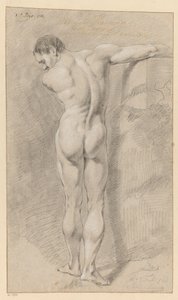 Stojący akt męski, widziany z tyłu (I nagroda 1768) autorstwa Jacob Maurer