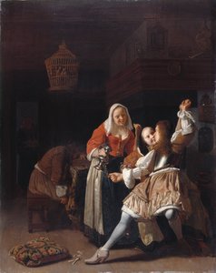 Obejmujący kawaler, ok. 1660-65 (olej na desce)