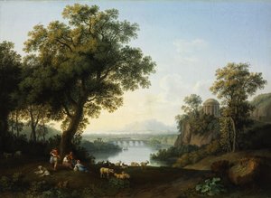 Riverside Landscape autorstwa Jacob Philipp Hackert