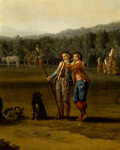 Harvest in Carditello, Jacob Philipp Hackert, detal autorstwa Jacob Philippe Hackert