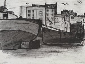 Tenby, 1994 (węgiel na papierze) autorstwa Jacob Sutton