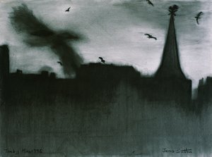 Tenby, 1994 (węgiel na papierze)