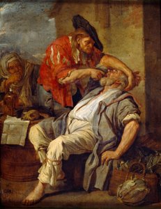 Dentysta, ok. 1690 (olej na miedzi) autorstwa Jacob Toorenvliet
