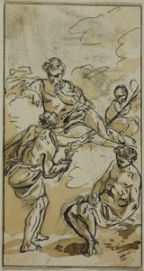 Bogini ukazująca się dwóm postaciom autorstwa Jacob Wilhelm Mechau