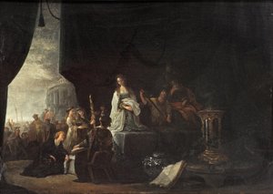 Ofiara córki Jeftego (olej na desce) autorstwa Jacob Willemsz de (c.1630 after 1675) Wet
