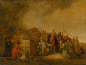 Ofiara Eliasza na Górze Karmel, XVII wiek. autorstwa Jacob Willemsz de Wet the Elder