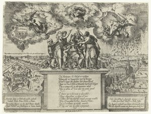 Alegoria podboju cytadeli w Antwerpii, 1577 autorstwa Jacob de Gheyn (I)
