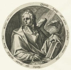 Ewangelista Jan Czterej ewangeliści (tytuł serii) autorstwa Jacob de Gheyn (II) (attributed to)