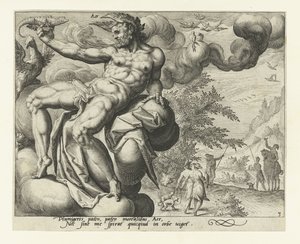 Żywioł powietrza Aer (tytuł na obiekcie) Cztery żywioły (tytuł serii) autorstwa Jacob de Gheyn (II) (attributed to)