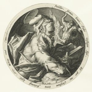 Ewangelista Łukasz Czterej ewangeliści (tytuł serii) autorstwa Jacob de Gheyn (II)