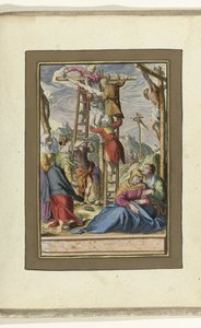 Krzyż biorąc Męka Chrystusa (tytuł serii) autorstwa Jacob de Gheyn (II)