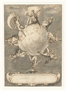 Projekt ostatniego druku z serii Omnium rerum vicissitudo est. autorstwa Jacob de Gheyn (II)