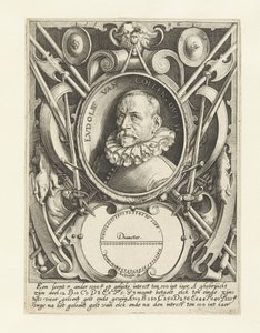 Portret Ludolfa van Ceulena w wieku 56 lat autorstwa Jacob de Gheyn (II)