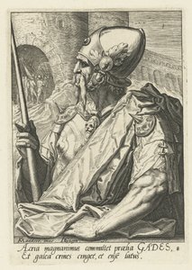 przodek Gad Przodkowie Izraela (tytuł serii) Dwunastu synów Jakuba (tytuł serii) autorstwa Jacob de Gheyn (II)
