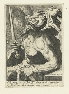 przodek Symeon Przodkowie Izraela (tytuł serii) Dwunastu synów Jakuba (tytuł serii) autorstwa Jacob de Gheyn (II)