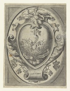 Herb lejdejskiej komnaty retorycznej Miłości jest fundamentem autorstwa Jacob de Gheyn (II)