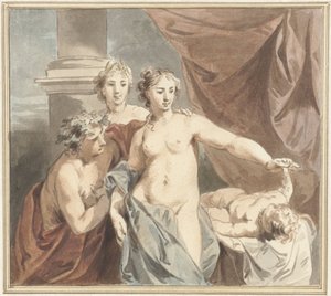 Ceres, Wenus, Bachus i śpiący Amor autorstwa Jacob de Wit