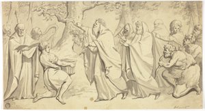 Druidzi ścinający jemiołę autorstwa Jacob de Wit