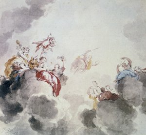 Scena niebiańska, XVIII wiek.