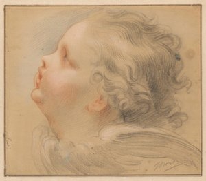 Po lewej głowa cherubinka autorstwa Jacob de Wit