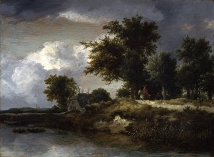 Zalesiony brzeg rzeki autorstwa Jacob van Ruisdael