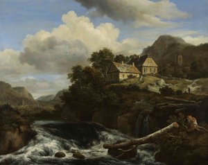 Wodospad autorstwa Jacob van Ruisdael
