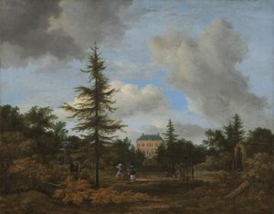 Wiejski dom w parku autorstwa Jacob van Ruisdael