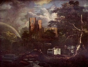 Hiszpański:  El cementerio judío Cmentarz Żydowski autorstwa Jacob van Ruisdael