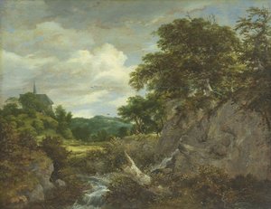 Kościół na wzgórzu autorstwa Jacob van Ruisdael
