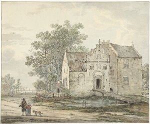 Zamek IJzendoorn w Betuwe autorstwa Jacob van Strij