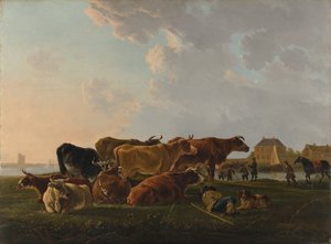 Pejzaż z bydłem, prawdopodobnie ca. 1800.
