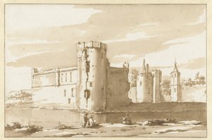 Widok na zamek St. Aldegonde w West-Souburg autorstwa Jacob van der Ulft (attributed to)