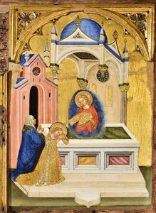 Łucja modląca się przy grobie św. Agaty, ok. 1410. autorstwa Jacobello del Fiore.