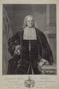 Christian Gabriel Schroder, 1764 autorstwa Jacobus Houbraken