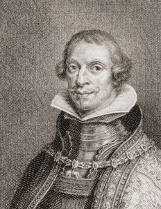 Król Hiszpanii Filip IV, Felipe IV, Portret (rycina)