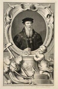Portret Johna Russella, ilustracja z "Heads of Illustrious Persons of Great Britain", wyd. Knapton, Londyn 1742 autorstwa Jacobus Houbraken