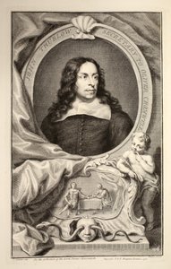 Portret Johna Thurlowa, ilustracja z "Heads of Illustrious Persons of Great Britain", wyd. Knapton, Londyn 1742 autorstwa Jacobus Houbraken